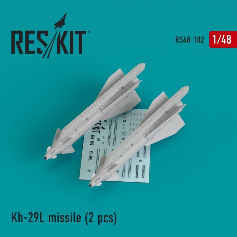 1/48 Kh-29L (AS-14A Kedge) Missile (2pcs) Su-17, Su-25,Su-24, Su-34, Su-30, Su-39, Mig-27, Yak-130, Mirage F.1