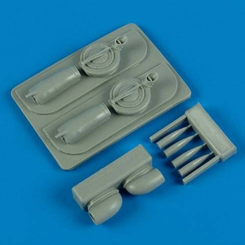 1/48 P-38F Lightning Air Intakes & B-33 Supercharger (for Academy)