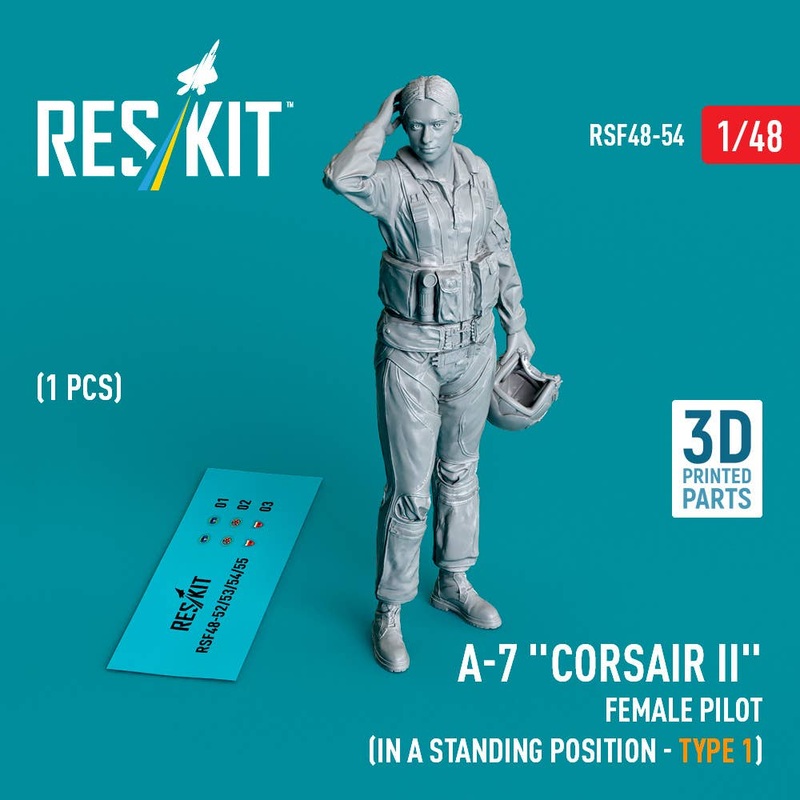 1/48 A-7 Corsair II female pilot (in a standing position - type 1) (1 pcs)