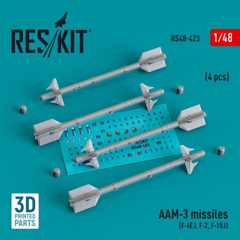 1/48 AAM-3 missiles (4 pcs) (3D Printed)
