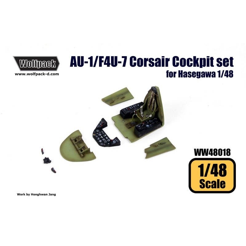 1/48 AU-1, F4U-7 Corsair Cockpit Set (for Hasegawa)