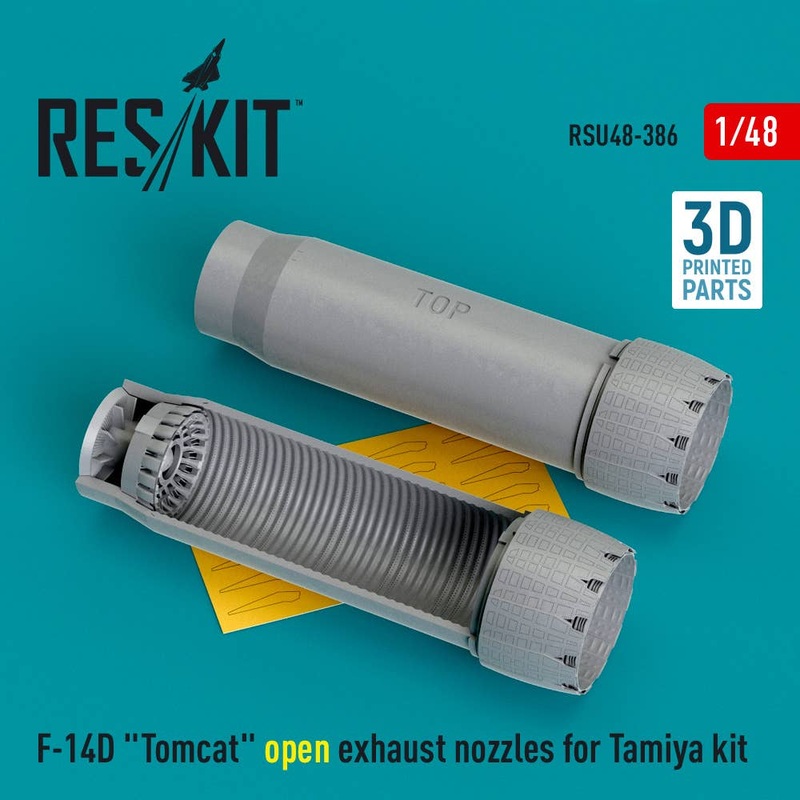 1/48 F-14D Tomcat open exhaust nozzles for Tamiya kit (3D Printed)