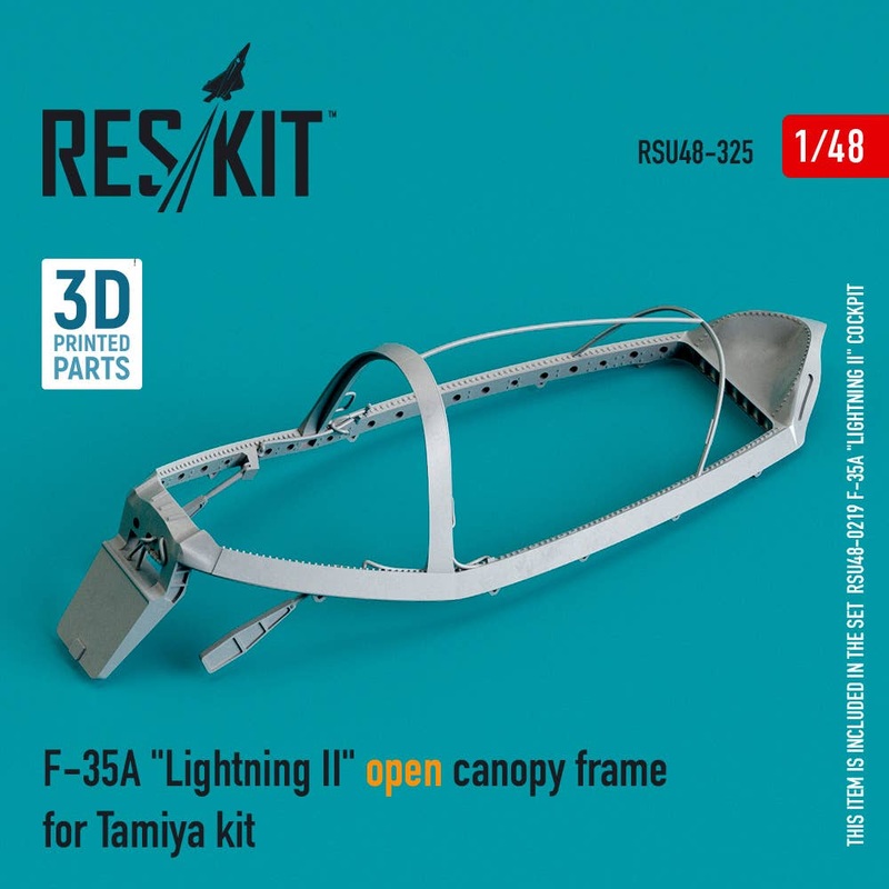 1/48 F-35A Lightning II open canopy frame for Tamiya kit (3D Printing)