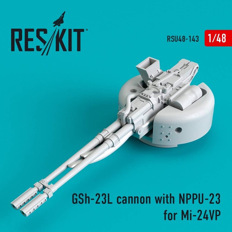 1/48 GSh-23L cannon with NPPU-23 for Mi-24VP for Zvezda Kit
