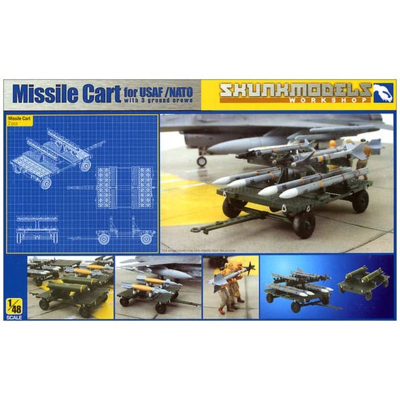 1/48 Missile Cart for USAF/NATO w/3 Figures