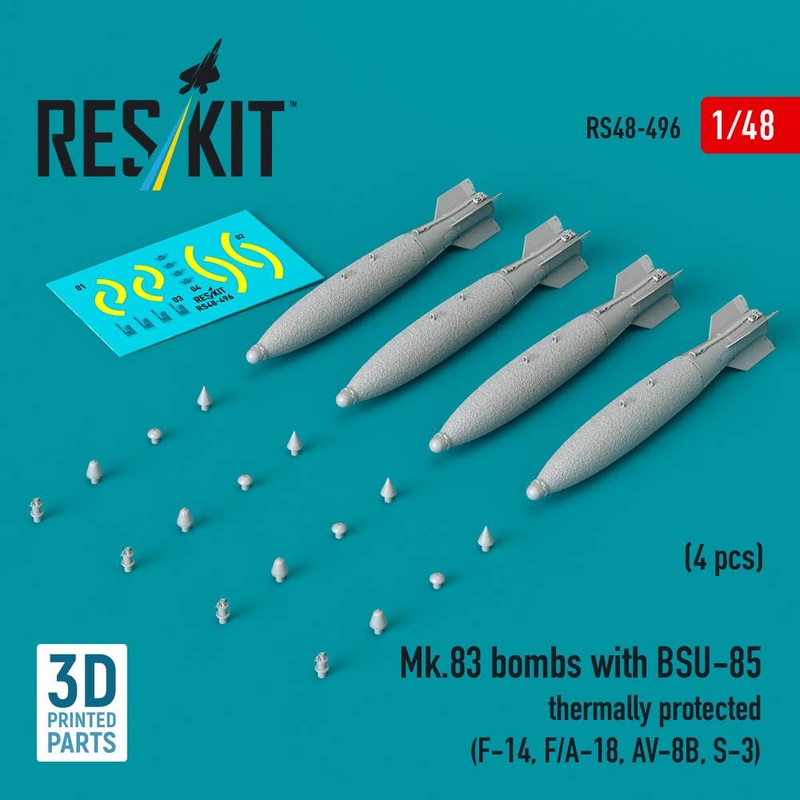 1/48 Mk.83 bombs with BSU-85 thermally protected (4 pcs)