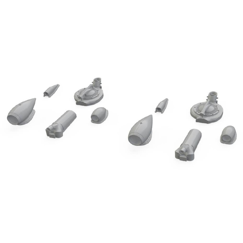 1/48 P-38F Turbochargers & Air Intakes (Academy)