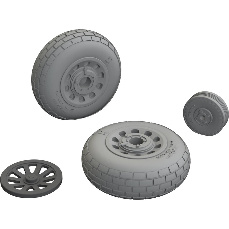 1/48 P-51B/C wheels block tread Brassin (for EDUARD)