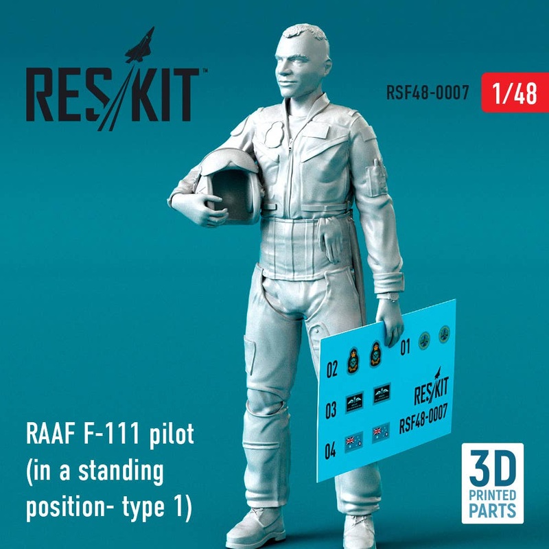 1/48 RAAF F-111 pilot (in a standing position- type 1) (3D Printing)