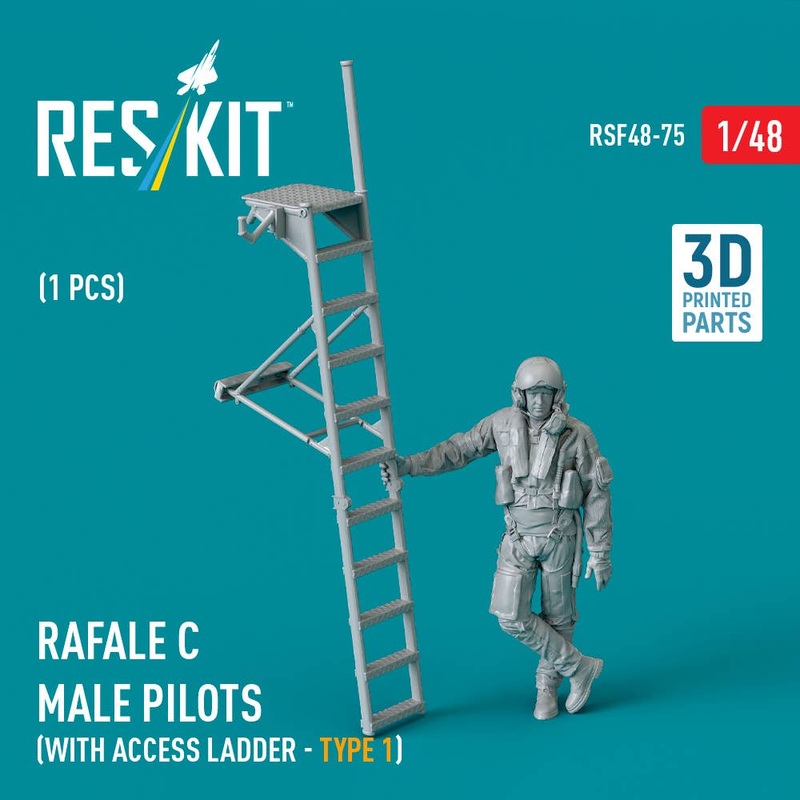 1/48 Rafale C male pilot (with access ladder - type 1) (1 pcs)