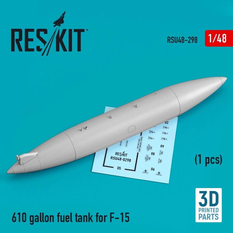 1/48 610 gallon fuel tank for F-15 (1 pcs) (3D printing)