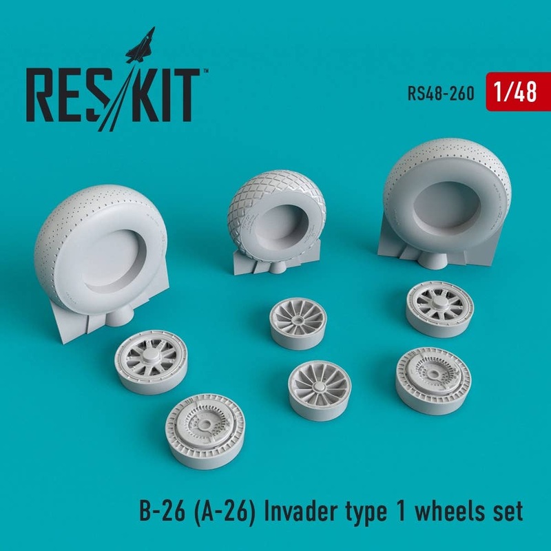 1/48 A-26 / B-26 Invader Wheelset "Type 1"