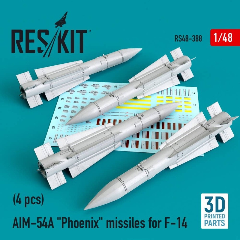 1/48 AIM-54A Phoenix missiles for F-14 (4pcs)