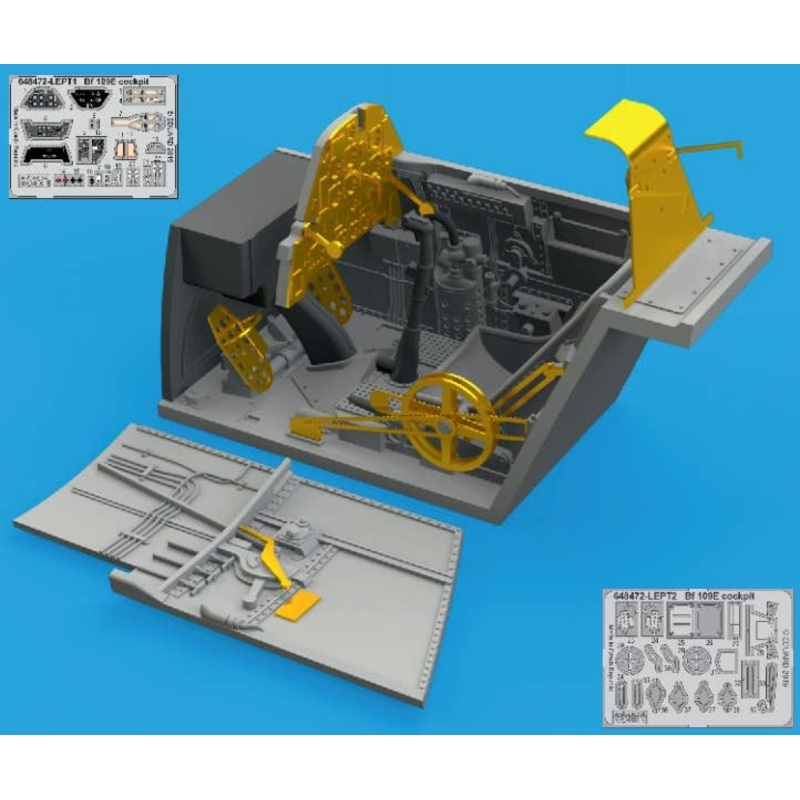 1/48 Bf 109E Cockpit & Radio Compartment (for Eduard)