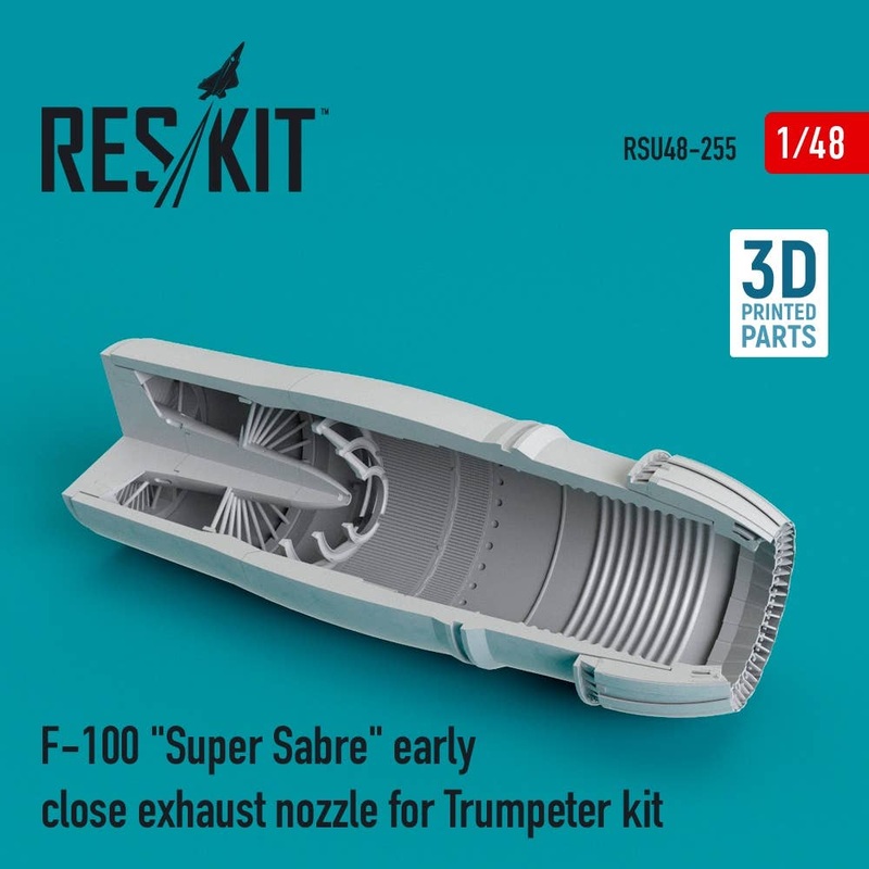 1/48 F-100 Super Sabre early close exhaust nozzle for Trumpeter kit