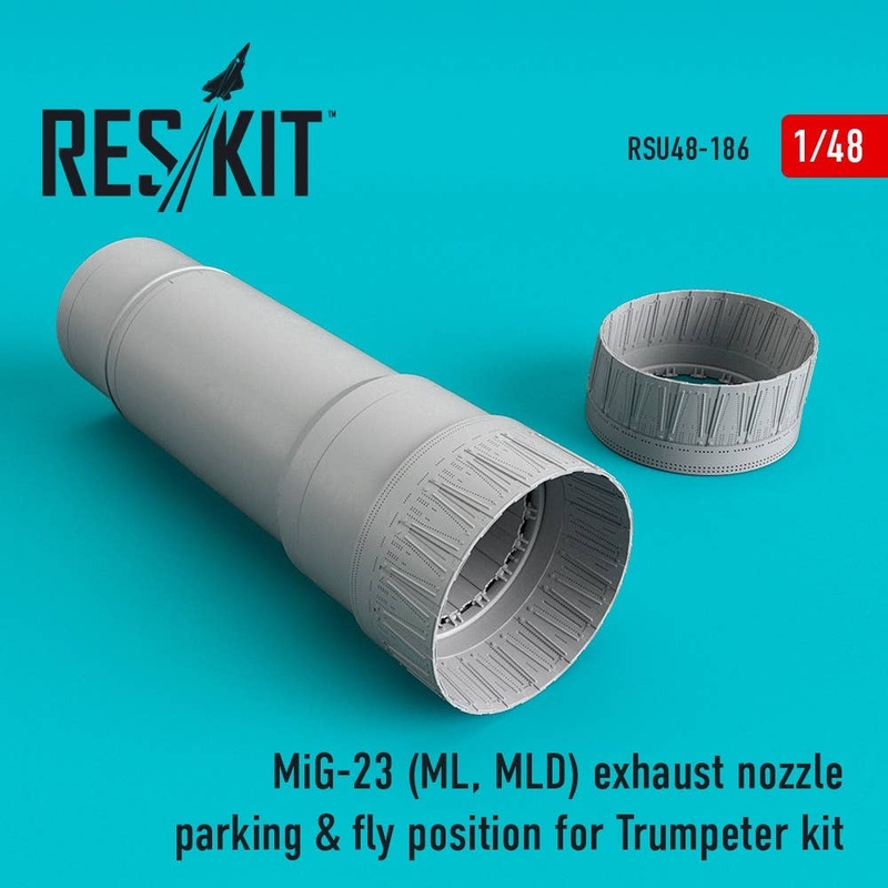 1/48 MiG-23 (ML, MLD) exhaust nozzle parking & fly position for Trumpeter kit