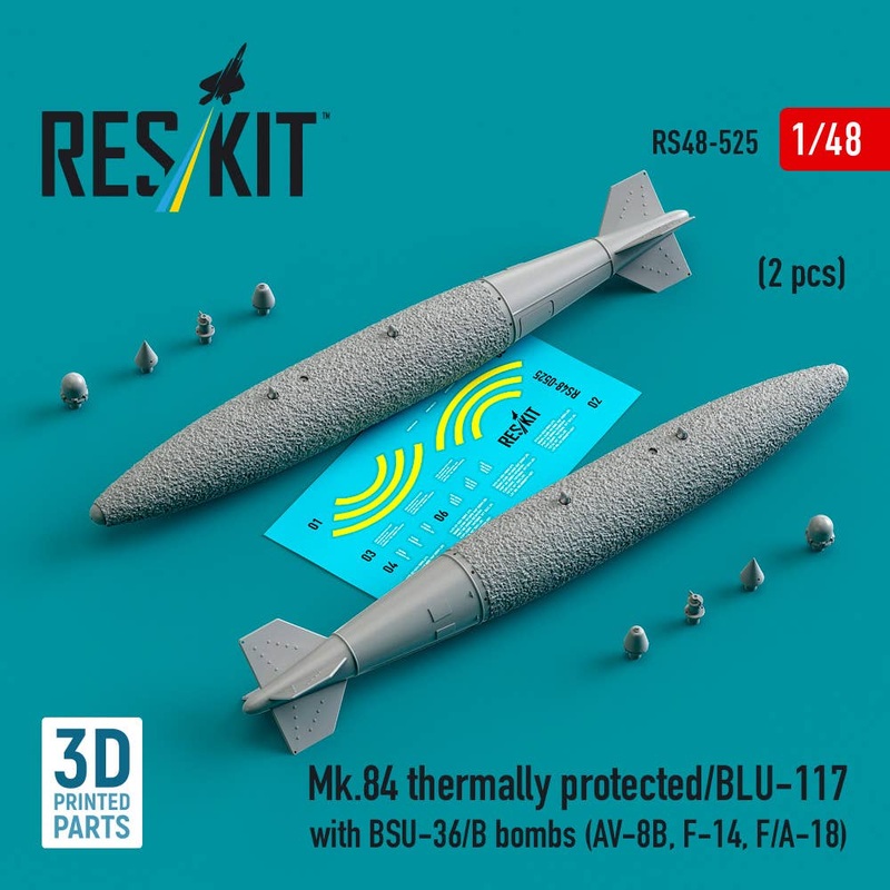 1/48 Mk.84 thermally protected/BLU-117 with BSU-36/B bombs (2 pcs)