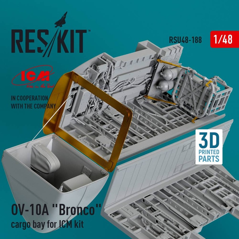 1/48 OV-10A Bronco cargo bay for ICM kit (3D Printed)