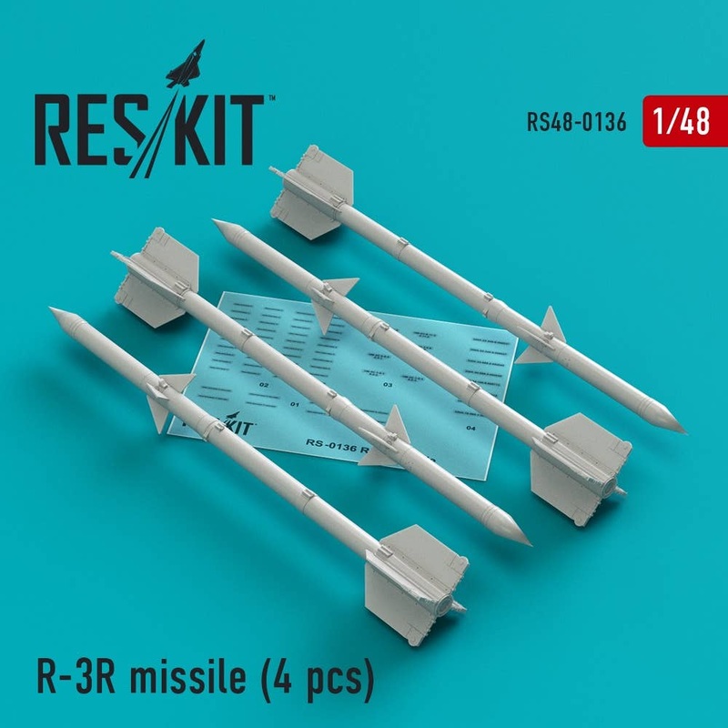 1/48 R-3R Missile (4pcs) (MiG-21, MiG-23)