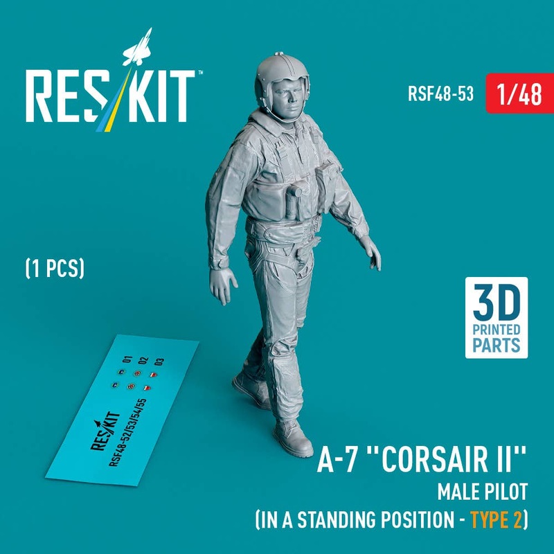 1/48 A-7 Corsair II male pilot (in a standing position - type 2) (1 pcs)
