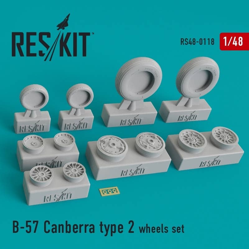 1/48 B-57 Canberra Type 2 Wheels Set