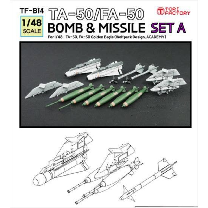 1/48 Current Korean TA-50/FA-50 Missile/Bomb Set A (Academy/Wolfpack)