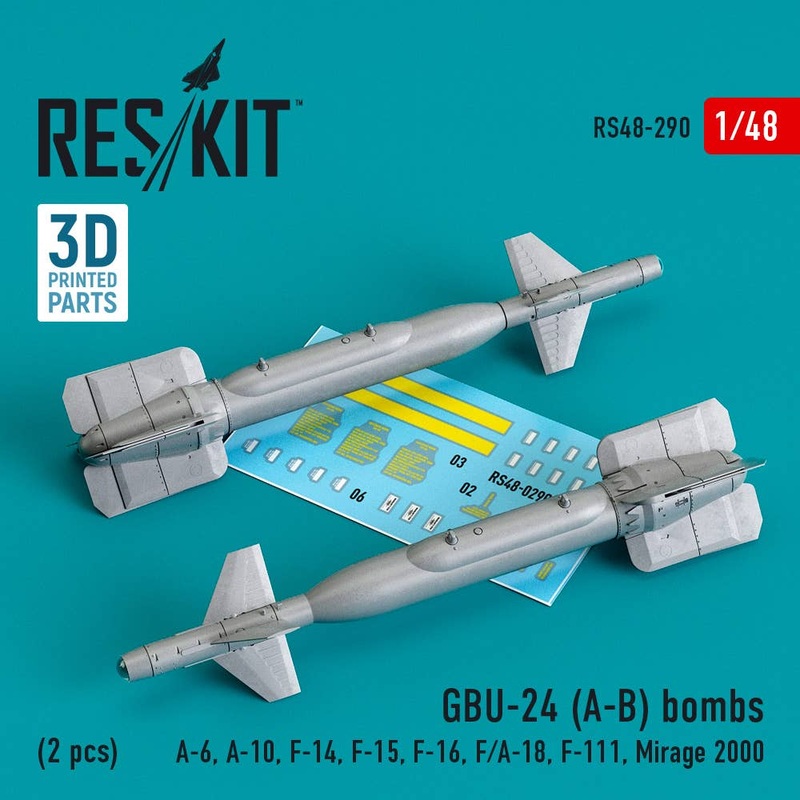 1/48 GBU-24 (A-B) Bomb (2 pcs))(A-6, A-10, F-14, F-15, F-16, F/A-18, F-111, Mirage 2000)
