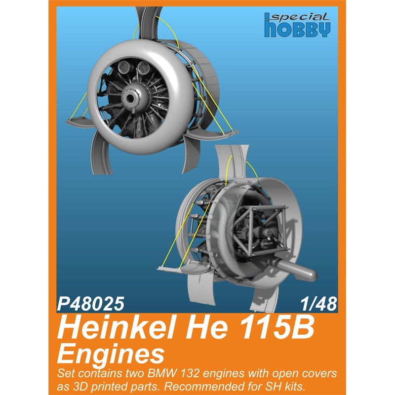 1/48 Heinkel He 115B Engines / for Special Hobby kits