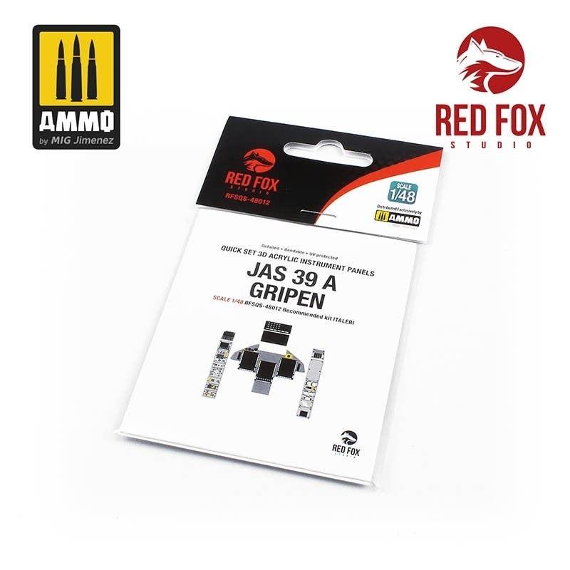 1/48 Jas 39 Gripen 3D Acrylic Instrument Panel (for Italeri)