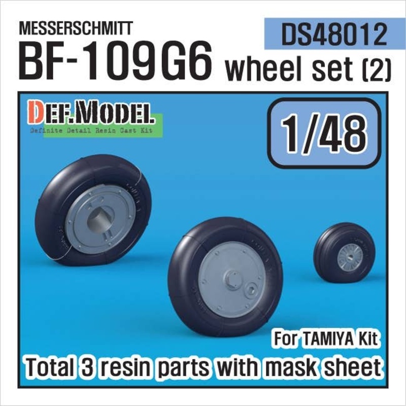 1/48 Messerschmitt Bf-109G6 Wheel Set (for Tamiya)