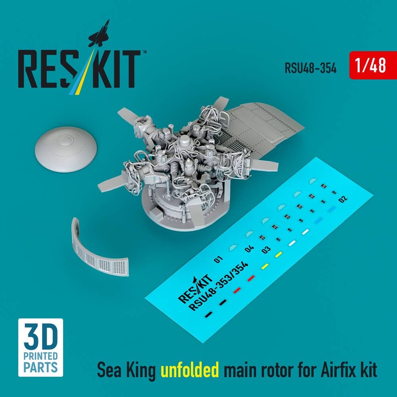 1/48 Sea King unfolded main rotor for Airfix kit
