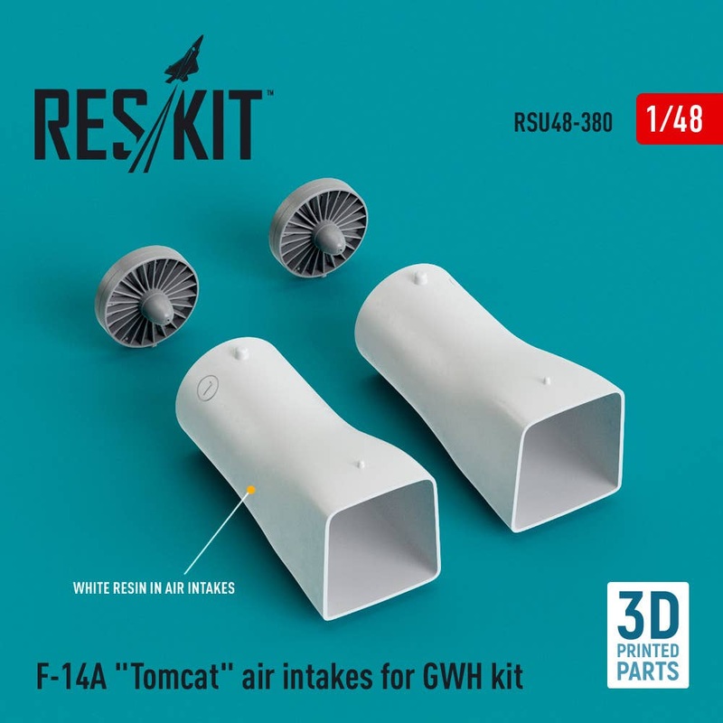 1/48 F-14A Tomcat air intakes for GWH kit (3D Printed)