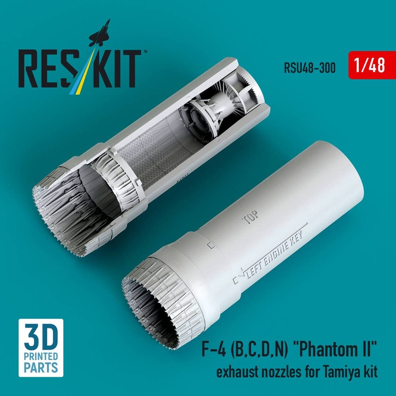 1/48 F-4 (B, C, D, N) Phantom II exhaust nozzles for Tamiya kit