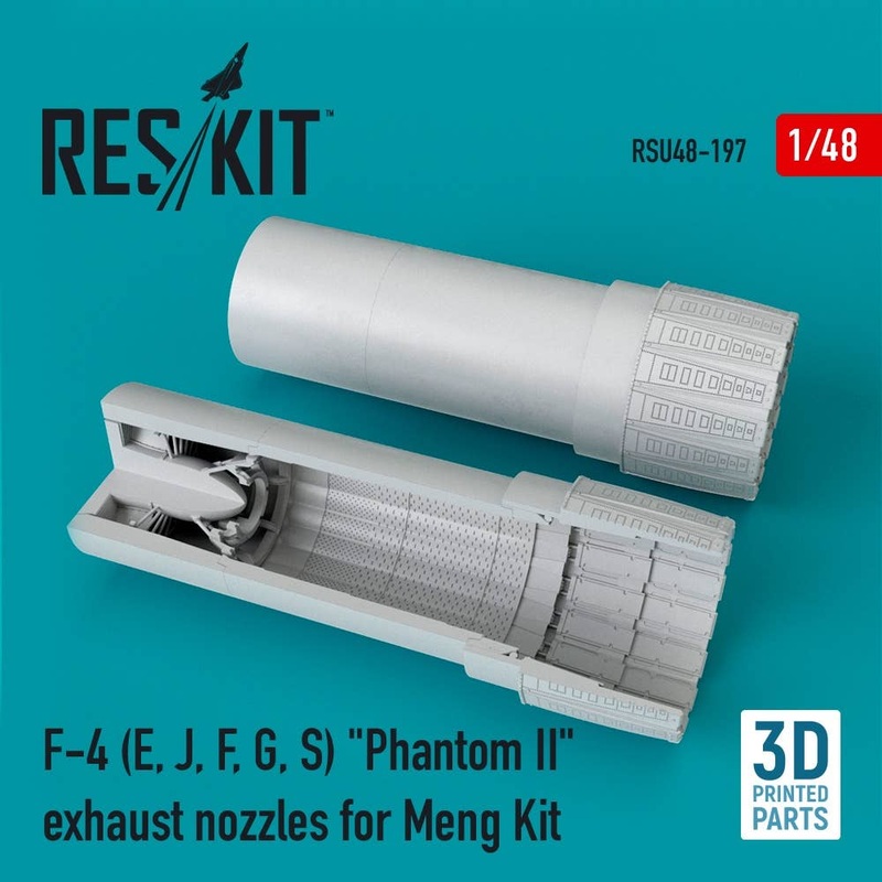 1/48 F-4 (E,J,F,G,S) Phantom II exhaust nozzles for Meng Kit
