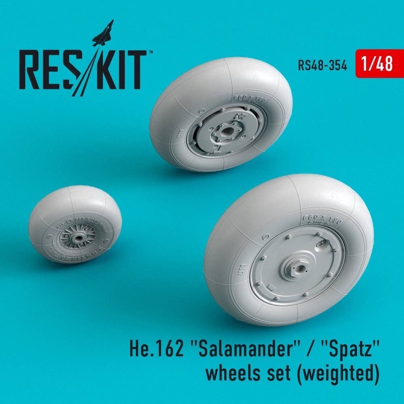 1/48 He.162 Salamander / Spatz wheels set (weighted)