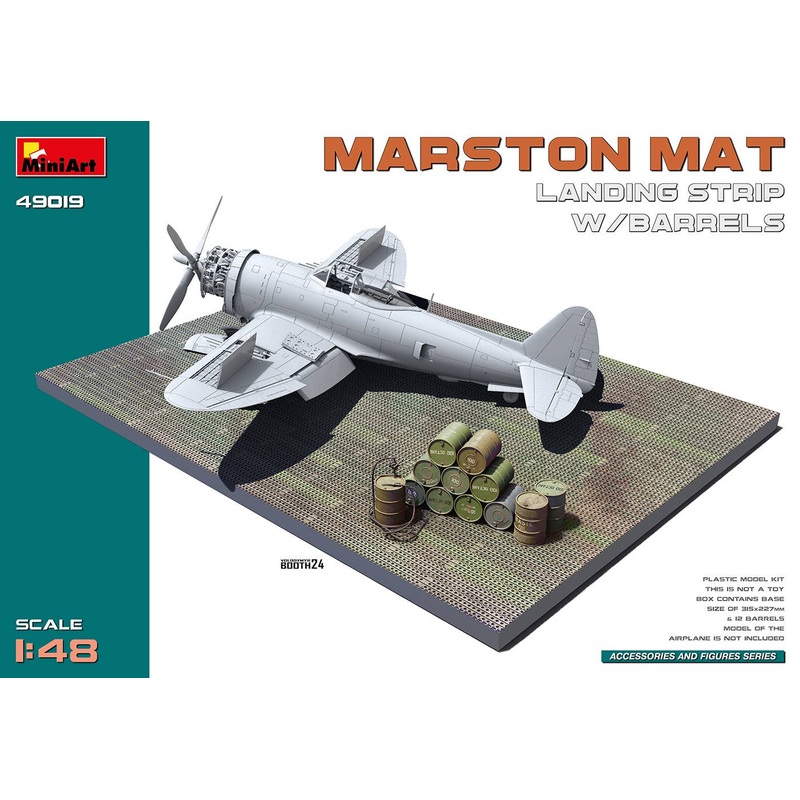 1/48 Marston Mat Landing Strip w/Barrels