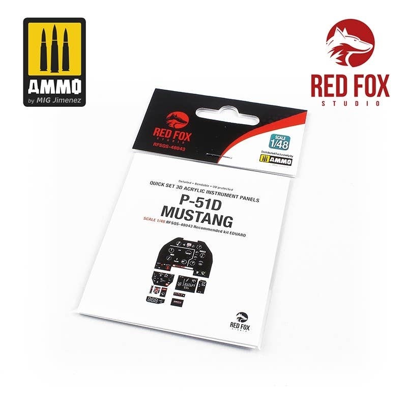 1/48 P-51D-5 Mustang 3D Acrylic Instrument Panel (for Eduard)