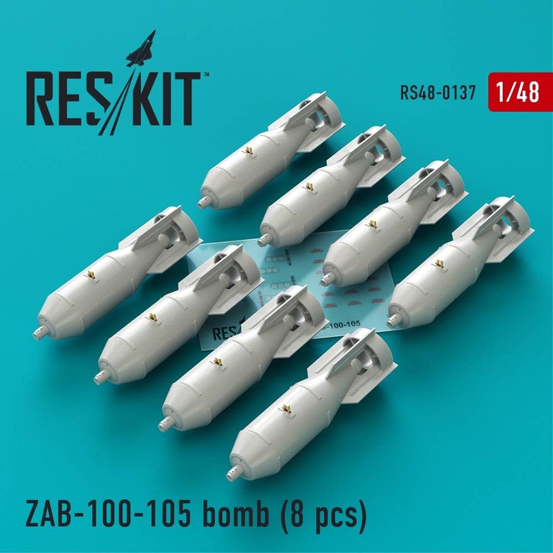 1/48 ZAB-100-105 Bomb (8pcs) (Su-7, Su-17, Su-22, Su-24, Su-25, Su-34, MiG-21, MiG-27)