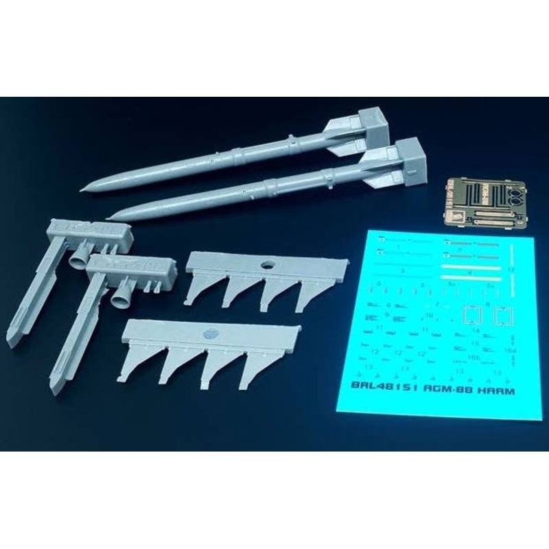 1/48 AGM-88 HARM Anti-Radar Missile  Made Of Resin, 2 pcs