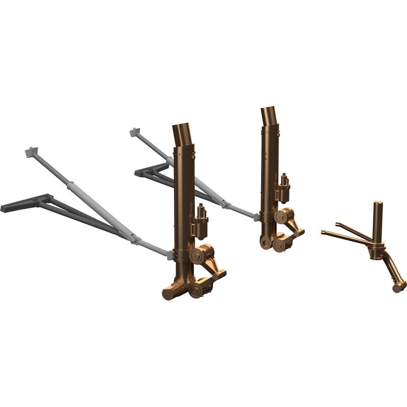 1/48 B-17F undercarriage legs BRONZE