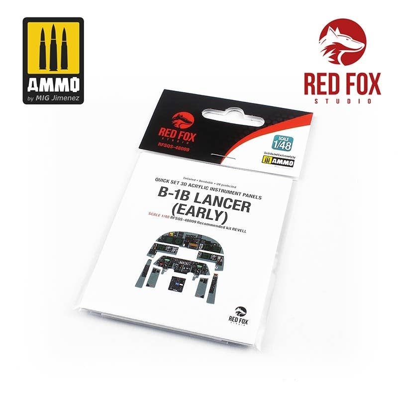 1/48 B-1B Lancer (Early) 3D Acrylic Instrument Panel (for Revell)