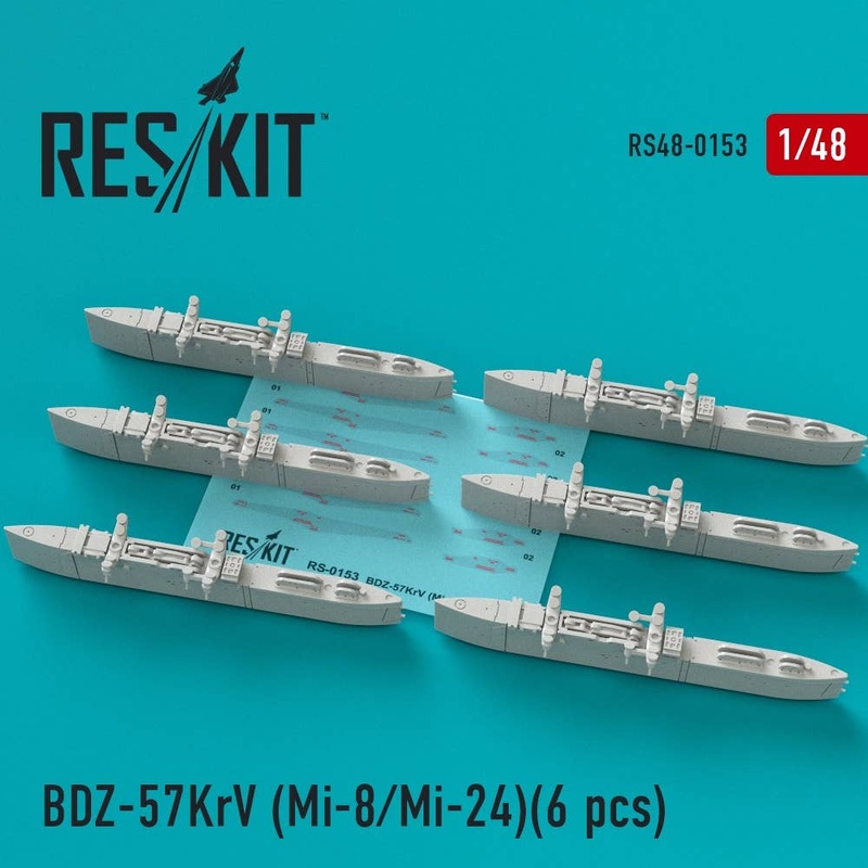 1/48 BDZ-57KrV Racks (6pcs) (Mi-8/Mi-24)