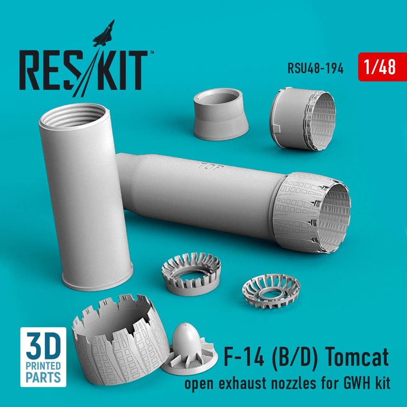 1/48 F-14 (B,D) Tomcat open exhaust nozzles for GWH kit (3D Printed)