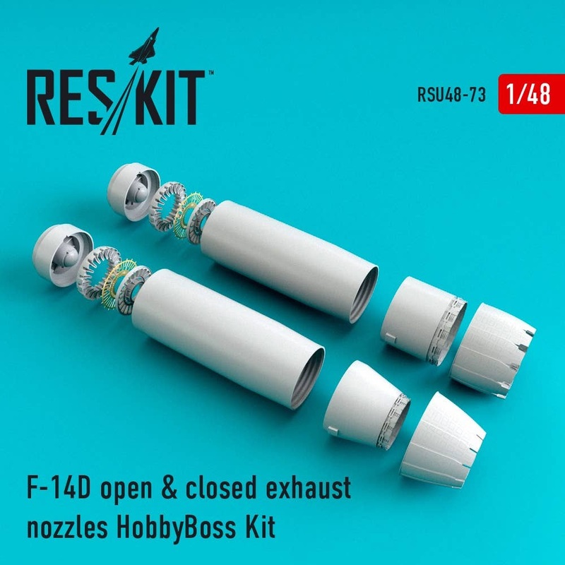 1/48 F-14D Tomcat Open & Closed Exhaust Nozzles (for Hobby Boss)