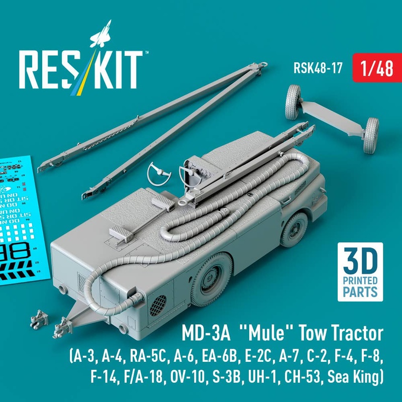 1/48 MD-3A Mule Tow Tractor (3D Printed model kit)