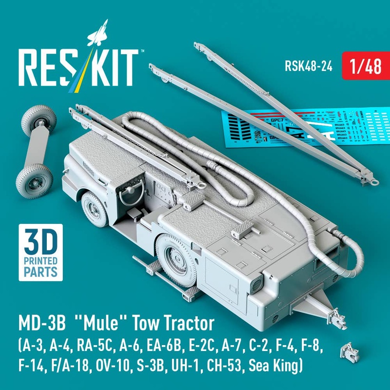 1/48 MD-3B Mule Tow Tractor (3D Printed model kit)