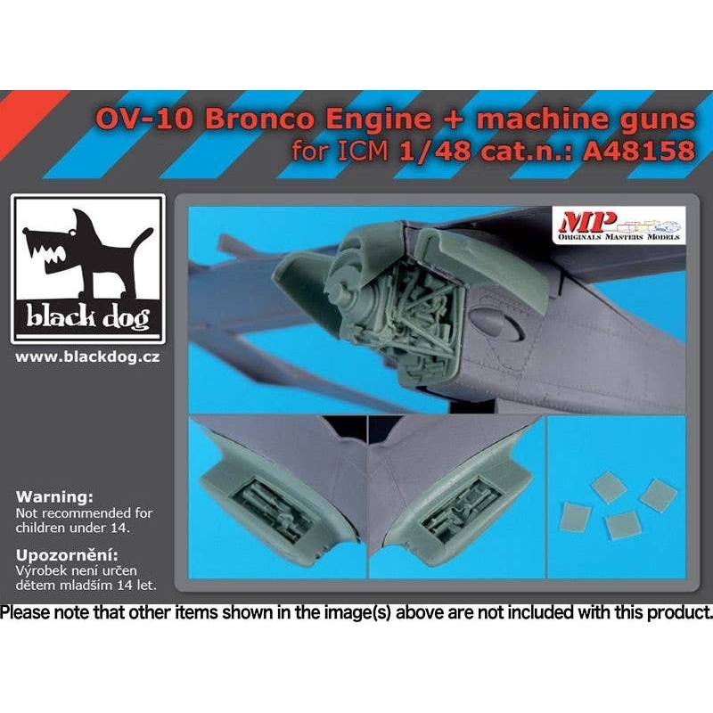 1/48 OV -10 Bronco engine+machine guns