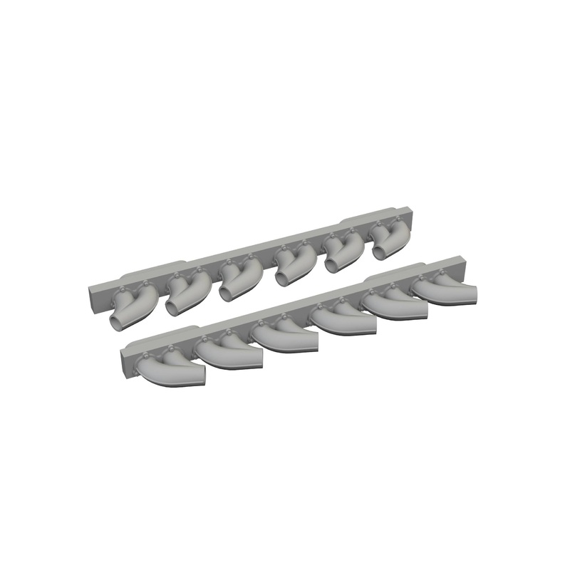 1/48 P-39 exhaust stacks fishtail PRINT