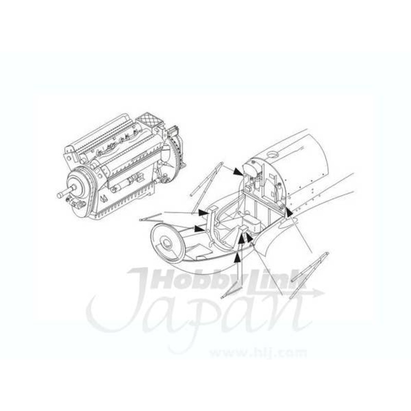 1/48 Spitfire Mk.Vb Engine Set (Tamiya)