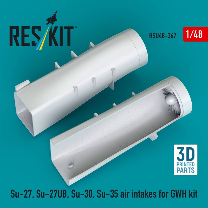 1/48 Su-27, Su-27UB,30,35 air intakes for GWH kit (3D Printed)